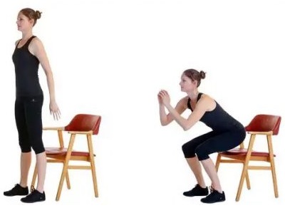 סקוואט עם כיסא